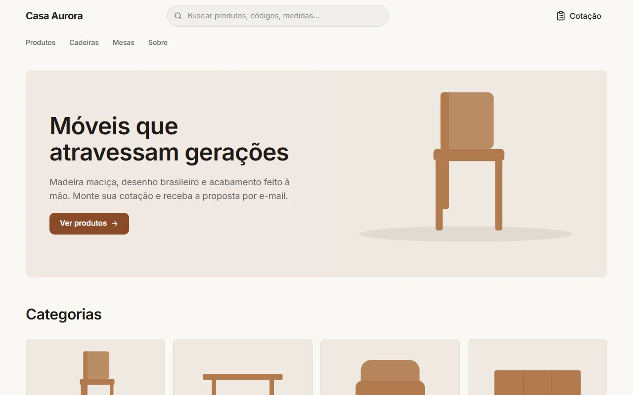 Site de demonstração no tema Essencial